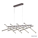 [P-00335] Lampara LED Decorativa Colgante Dimmable, DG60771P, 64W, NW 4000K, 90-140Vac, Dimensiones: 1000x400x1200mm, IP20