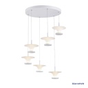 [P-00350] Lampara LED Decorativa Colgante, DG60154P, 30W, 6x5W, CW 6000K, 85-265Vac, Dimesiones: 500x500x1200mm, IP20