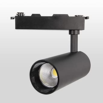 Track Light, tipo COB de 2 cables, 30W, Blanco Calido 3000K, 100-260Vac, IP20, 38 Grados, Negro