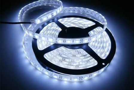 Cinta LED, 5Mts, 12Vdc, CW 6000K, SMD3528, 60Led/Mts, IP65