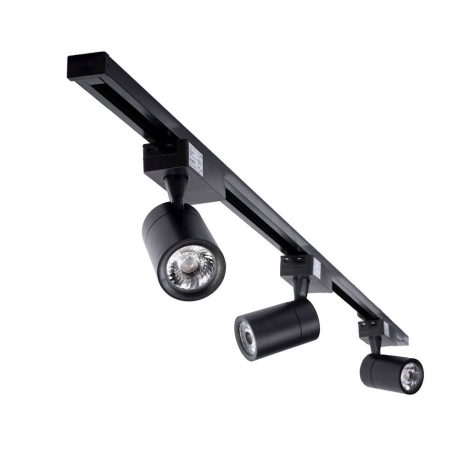 Riel de Superficie Negro Para Lampara Spot, 1.2mts, 2 Cables