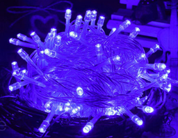 [P-00252] Extensión Navideña LED p/Exterior, 10W, Purpura, 200LED/10Metros, 110Vac, Con cable verde, IP55