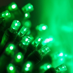 [P-00275] Extensión Navideña LED p/Exterior, 8W, Verde, 200LED/10Metros, 110Vac, Con cable verde de 1.5mm, IP55