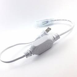 [P-00278] Power Cord cable blanco p/Extension Navideña LED de 2mm, 1.5 Metros, 4A, 110Vac. Para Conectar Hasta 8 Extensiones de 200 leds