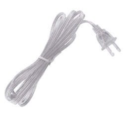 [P-00279] Power Cord cable clear p/Extensión Navideña LED, 1.5 Metros, 4A, 110Vac. Para Conectar Hasta 8 Extensiones de 200 leds