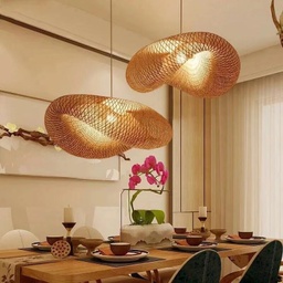 [P-00012] Lampara Decorativa Colgante Mimbre 7W*2 (14W), 3000K, 100-265V, PCM532