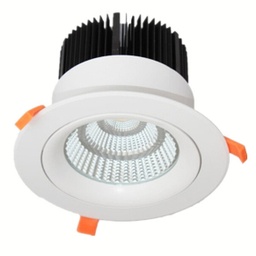 [P-00296] Ceiling Light, DGC-315, 30W, CW 6000K, 85-277Vac, IP20, 60 Grados, Blanco, Dimensiones: Φ180x120mm, Material: Aluminio