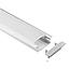 [P-00306] Perfil de Aluminio p/Cinta LED con PCB de 15mm, DG-E3010, Medidas: 30.3x9.75x2000mm, p/Empotrar, incluye: difusor, 2 tapas terminales y 4 clip