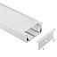 [P-00308] Perfil de Aluminio p/Cinta LED con PCB de 15mm, DG-E9135, Medidas: 91x35x2000mm, p/Empotrar, incluye: difusor, 2 tapas terminales y 4 clip