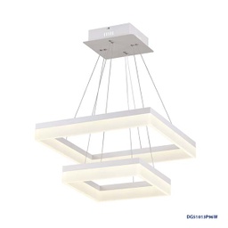 [P-00345] Lampara LED Decorativa Colgante, DG51013P, 96W, CW 6000K, 85-265Vac, Dimensiones: 510x510x1200mm, IP20