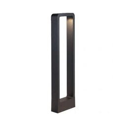 [P-00032] Lampara Bolardo Negro, Rectangular, 10W, 3000K, 100-265V, IP65,  PB002