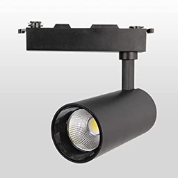 [P-00365] Track Light, tipo COB de 2 cables, 30W, Blanco Calido 3000K, 100-260Vac, IP20, 38 Grados, Negro