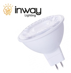 [P-00372] Bombilla LED Dicroica COB, 5W, NW 4000K, GU5.3/MR16, 100-260Vac, IP20, 30 Grados, Dimensiones: Ф50x60mm
