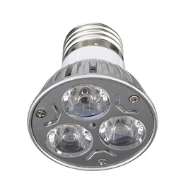 [P-00383] Bombilla LED Dicroica SMD, E27, 3W, WW 3000K, 100-260Vac, IP20, 45 Grados