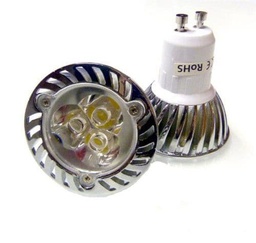[P-00386] Bombilla LED Dicroica SMD, GU10, 3W, CW 6000K, 100-260Vac, IP20, 45 Grados