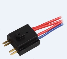 [P-00409] Conector de 1 via con cable p/Riel de Lampara Magnetica, 4 cables, 110Vdc y 40mm de ancho, Negro