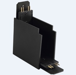 [P-00410] Conector de 90 Grados p/Riel de Lampara Magnetica, 4 cables, 110Vdc y 40mm de ancho, Negro