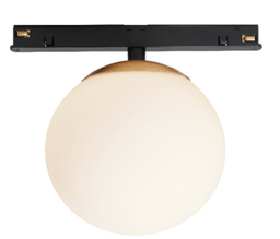 [P-00417] Lampara Colgante Magnetica LED p/Riel de 20mm de ancho, DG50292P, 8W, NW 4000K, 48Vdc, Dimensiones: 130x130x162mm, IP20, Negro con dorado