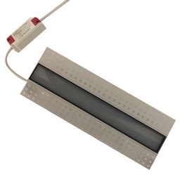 [P-00424] Lampara Lineal Light LED Magnetica para Empotrar, 10W, 10.7&quot;(273mm), WW 3000K, Clear, 100-240Vac, IP20, 30 Grados