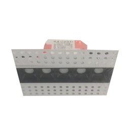 [P-00427] Lampara Lineal Light LED Magnetica para Empotrar, 5W, 5.5&quot;(140mm), WW 3000K, Clear, 100-240Vac, IP20, 30 Grados