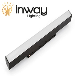 [P-00443] Lampara Lineal Magnetica LED tipo Flood Light p/Riel de 20mm de ancho, 20W, 23.62&quot;(600mm), NW 4000K, 48Vdc, Instalacion: Empotrar o Superficie, 120 Grados, Negra