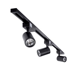 [P-00052] Riel de Superficie Negro Para Lampara Spot, 1.2mts, 2 Cables