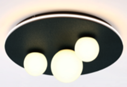 [P-00555] Lampara LED Decorativa de Superficie, DG60196C, 48W, NW 4000K, 85-265Vac, Dimensiones: 495x495x175mm, IP20, Verde oscuro con dorado