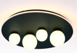 [P-00556] Lampara LED Decorativa de Superficie, DG60197C, 64W, NW 4000K, 85-265Vac, Dimensiones: 622x622x175mm, IP20, Verde oscuro con dorado