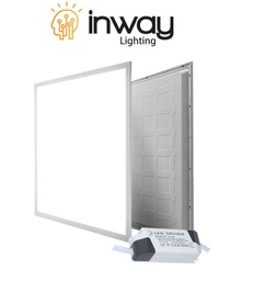 [P-00638] Kit Panel LED Cuadrado de Luz Directa (BackLit) p/Empotrar, 40W, NW 4000K, 4000Lm, 100-277Vac, 24&quot;x24&quot;(600x600mm), Borde Blanco