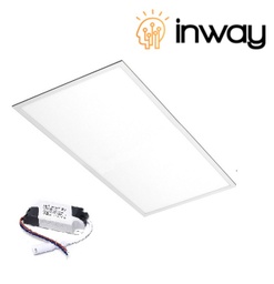 [P-00640] Kit Panel LED Rectangular, p/Empotrar, 72W (2x36W), 24&quot;x48&quot;, NW 4000K, 100-260Vac, Borde Blanco, Con Driver IP20