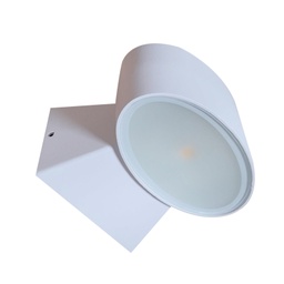 [P-00642] Lampara LED de Pared (Aplique), 6W, 2x3W, WW 3000K, 100-265Vac, 85 Grados, Dimensiones: 100x68x110mm, IP65, Blanca