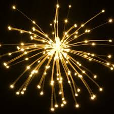 [P-00672] Decoracion Navideña LED tipo Fireworks p/Exterior, 3.6W, Amarillo, Flash, 110Vac, IP65
