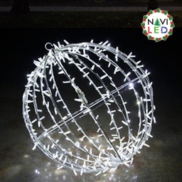 [P-00678] Esfera Navideña LED 3D p/Exterior, Blanco, 110Vac, 120LED, Dimensiones: 50cm, IP65, Cable de 1.5 metros