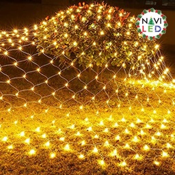 [P-00680] Malla Navideña LED p/Exterior, 8W, 2700K, 150pcs de LED, 1.5Mx1.5M, Con cable verde, IP55