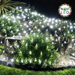 [P-00681] Malla Navideña LED p/Exterior, 8W, CW 6000K, 150pcs de LED, 1.5Mx1.5M, Con cable verde, IP55
