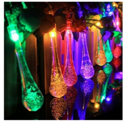 [P-00728] Extensión Navideña LED p/Exterior tipo gotas de agua, multi color , 30LED/10Metros, 110Vac, IP65 (copia)