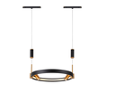 [P-00082] Lampara Colgante Magnetica Circular Negra, Para Riel, 20W, Blanco Natural (4000K), 85-265V, PCM2741