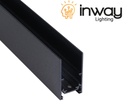 [P-00085] Riel de 20mm de ancho p/Lampara Magnetica de 48Vdc, 1.2 Metros, 2 cables, Instalacion: Superficie, Negro